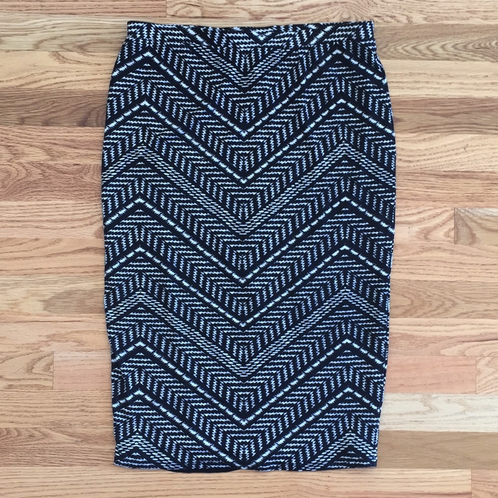 Midi print skirt with lining